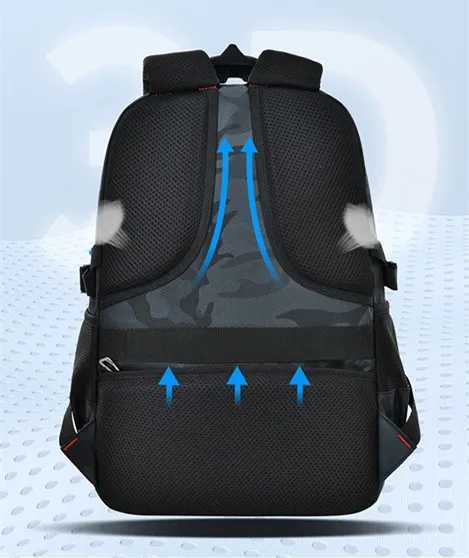 2025 new camouflage backpack for boys High capacity school bag for junior high school students Outdoor travel backpack for men S250723