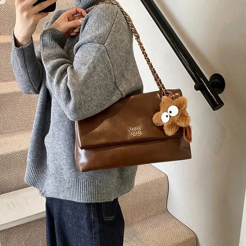 Designer Bag Shoulder Bag Crossbody Bag Luxury Bag Purse Fashion Hundred Women's Handbag High Quality Leather Small Square Bag Black Letter Multi