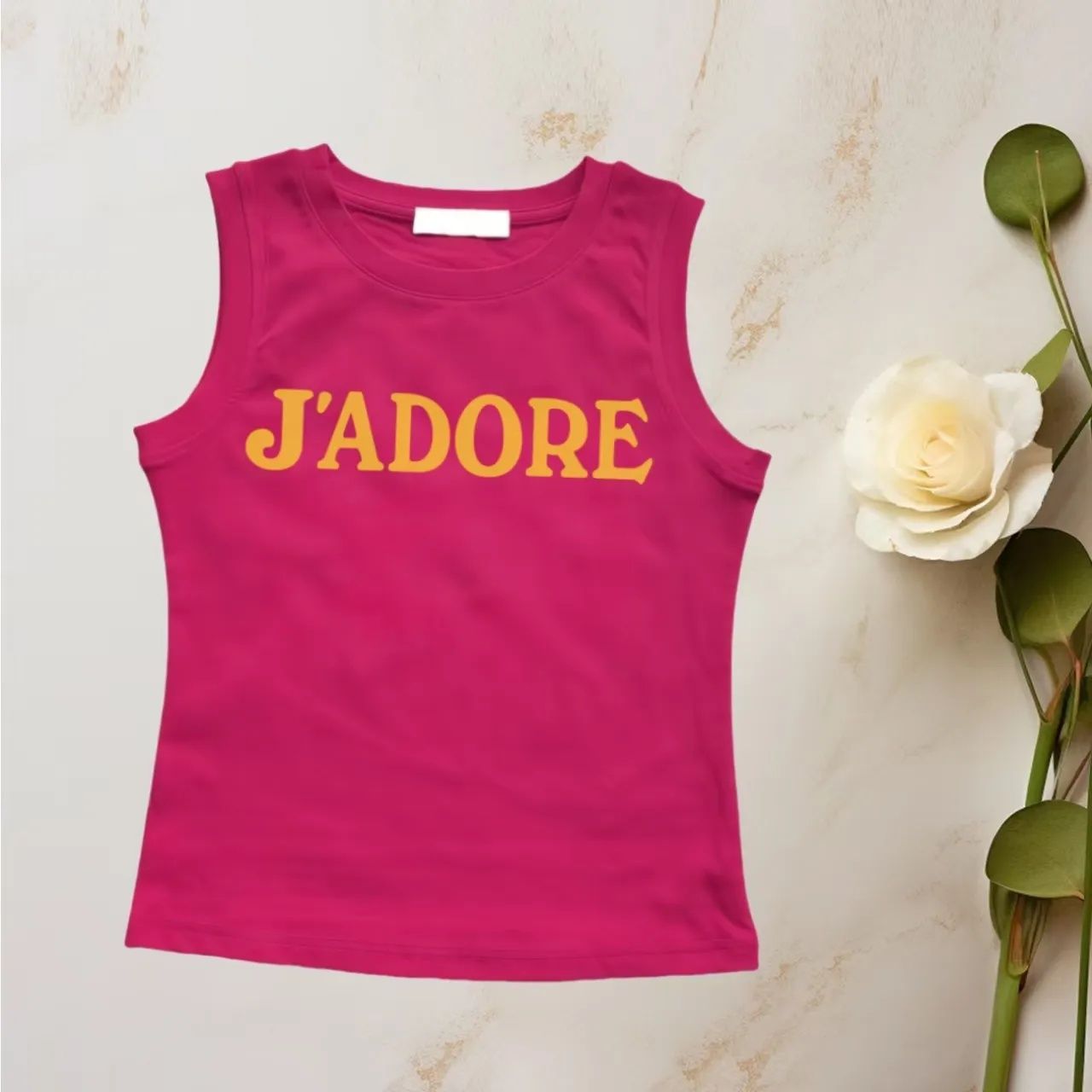 Designer Jadore Shirt Summer Designer women's round neck sleeveless vest fashionable and versatile top shirt tops designer clothes women
