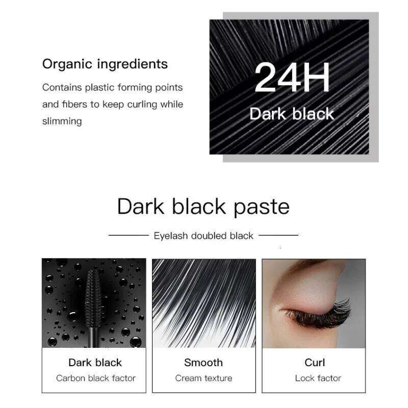 Black Waterproof Anti-Sweat Mascara for Women Silk Fiber Eyelash Extension Non-Sdge Makeup Cosmetic Lengthens Lashes X250722