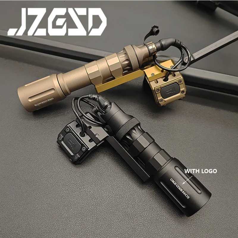 Airsoft Metal Flashlight V2 Light Tactical High Power Hunting Weapon Scout Light Modbutton Remote Pressure Switch 20mm Rail W250722