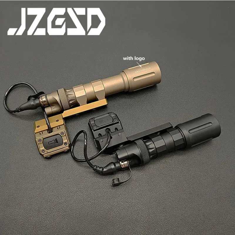 Airsoft Metal Flashlight V2 Light Tactical High Power Hunting Weapon Scout Light Modbutton Remote Pressure Switch 20mm Rail W250722