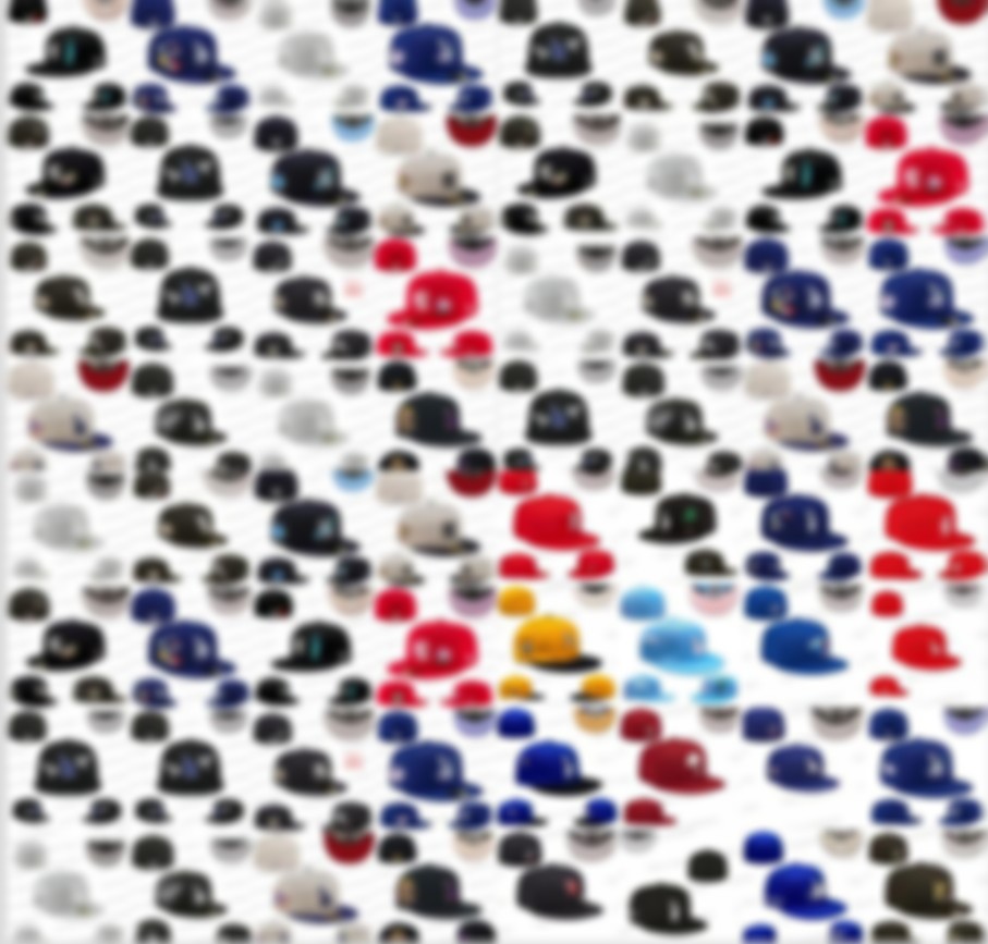 Designer Fan's All Team Baseball Fitted Baseball Caps Wholesale Sports Flat Full Closed Hats Men's Summer trucker cap Chapeau Bone Patch Letters stitch Mix Colors