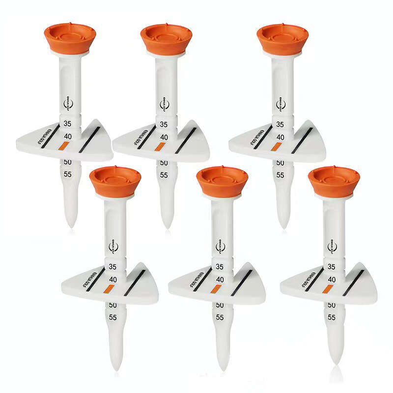 Two-section splicing soft golf nail tee with adjustable height aiming direction Mark plastic tee Durable Plastic Golf Tees for Reducing Friction, Idea