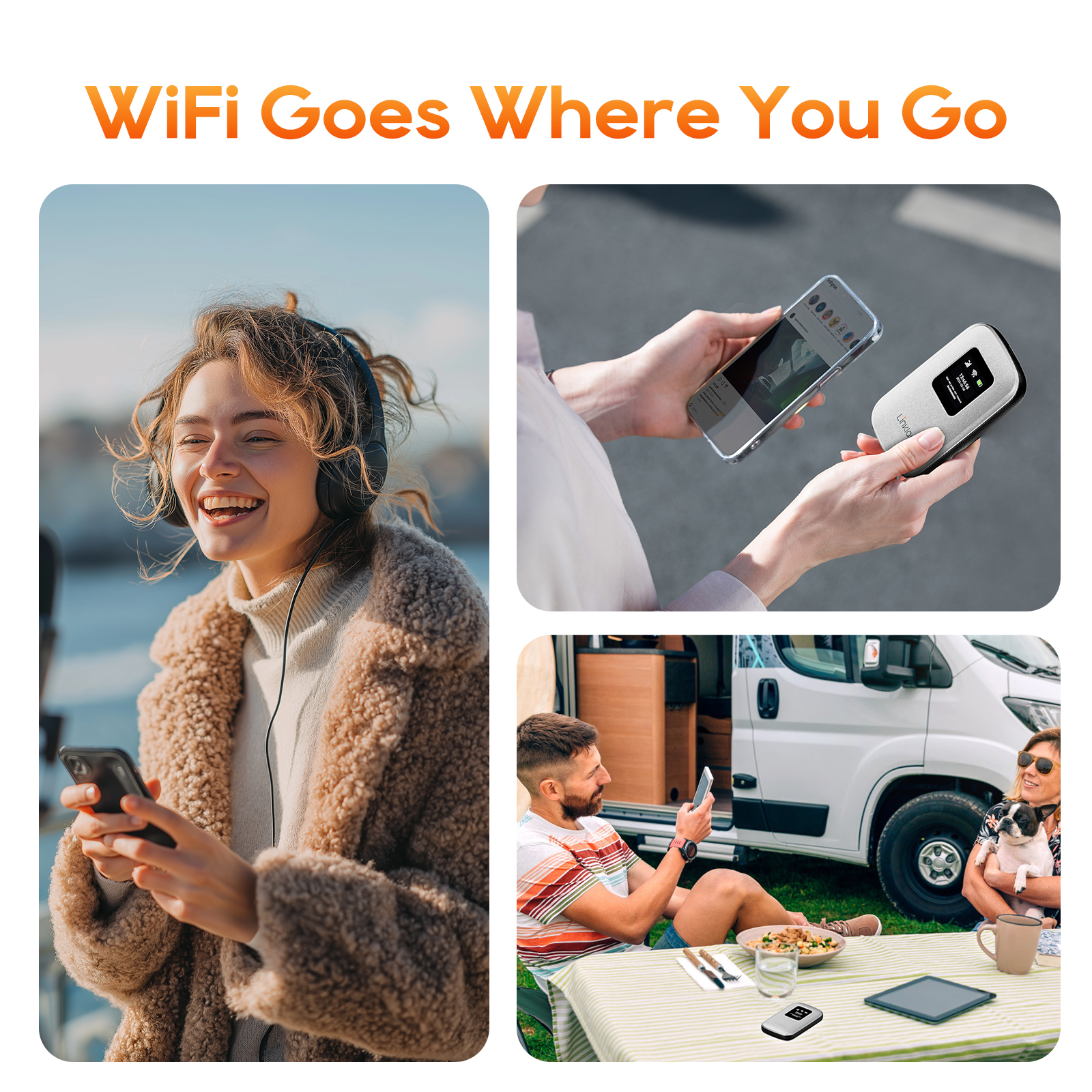 WiFi LA7 Portable 5G Router Mobile Hotspot Wifi6 LTE Smart USB Interface 2.4GHz Frequency Global Esim Hotspot Device