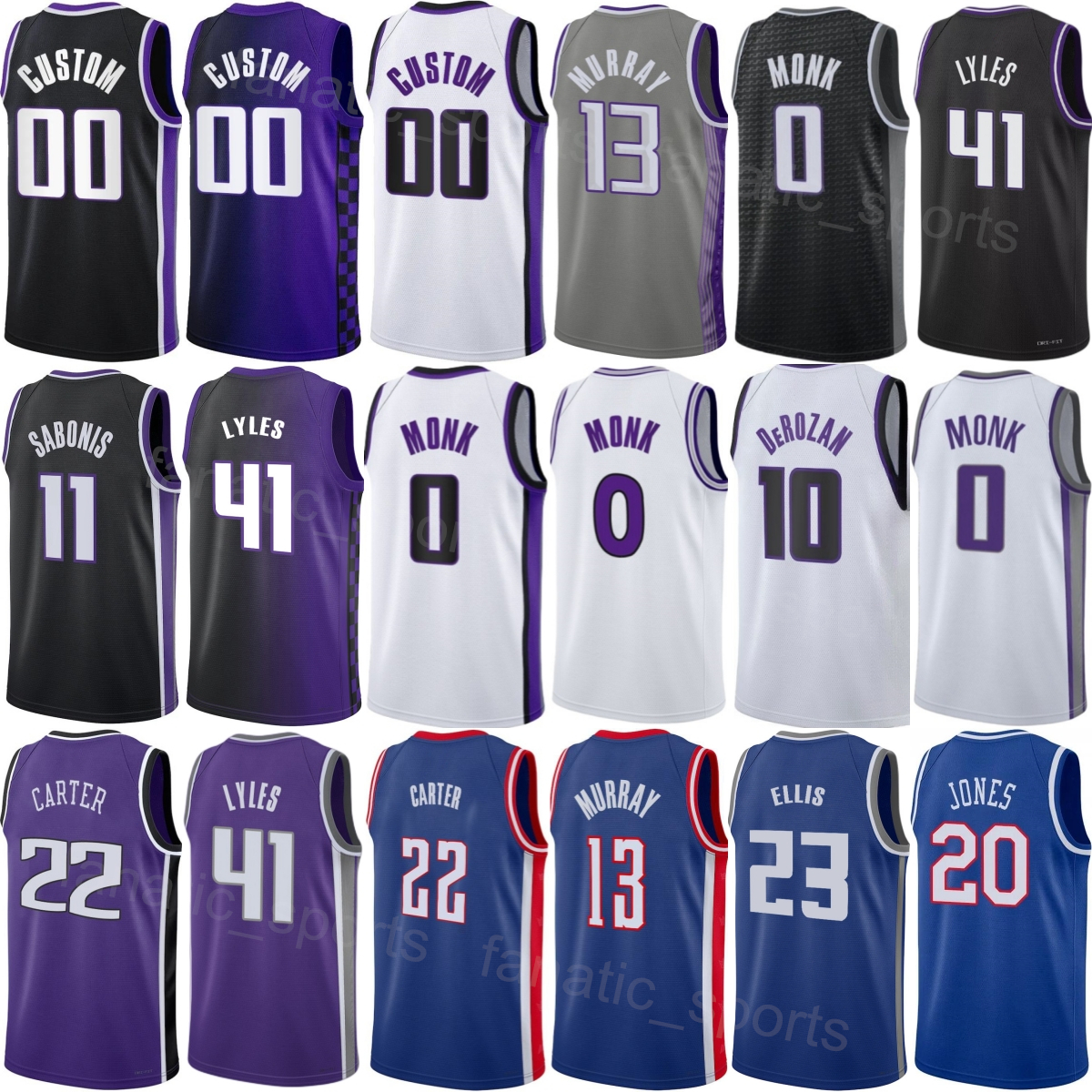 Print Draft Domantas Sabonis Jersey 11 Basketball 25-26 Nique Clifford 5 Dario Saric 9 Dennis Schroder 17 Drew Eubanks 15 Zach LaVine 8 DeMar DeRozan 10 Men Youth Women