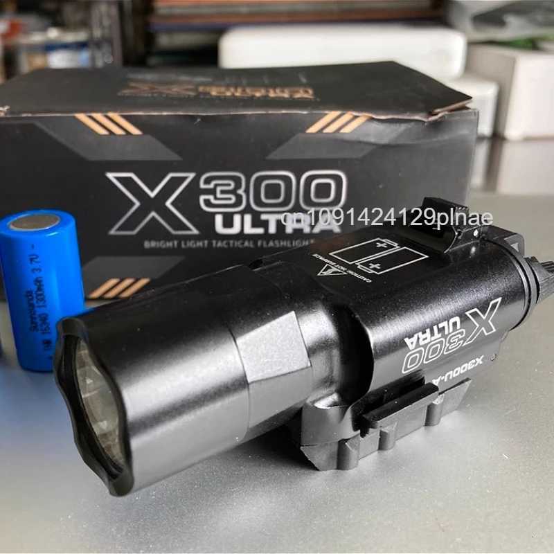 Tactical X300UA X300U-A Flashlight X300U Scout Light White LED Hunting Weapon Light Fits 20mm Picatinny Rail W250722