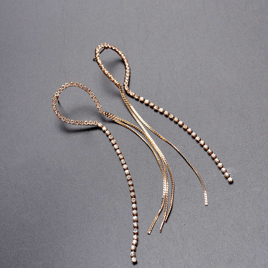 Dia-encrusted Copper Gold-plated Hand Jewelry Light Temperament Bracelet