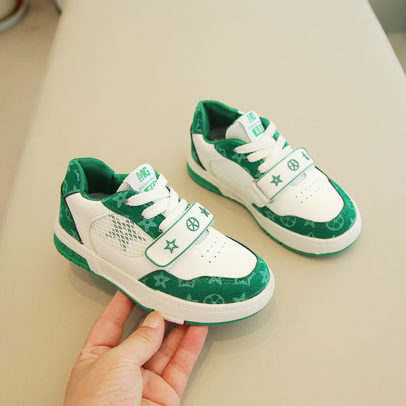 designer shoes 2025 Children's sports shoes 2025 Kids Hook & Loop Running Shoes Spring Summer Mesh Lightweight Athletic Sneakers