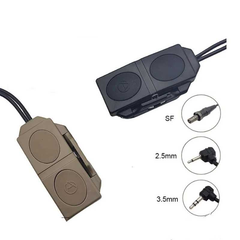 Tactical PEQ 15 Laser Light Switch Double Button M300 M600 PEQ DBAL Flashlight Airsoft Weapons Parts Fit 20mm Picatinny Rail W250722