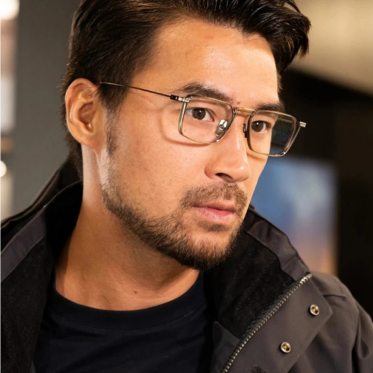 Japanese Motorcycle Square Pure Frame Ultra-Light eyeglasses for Male and woman LINDSTRUM DTX125 250626