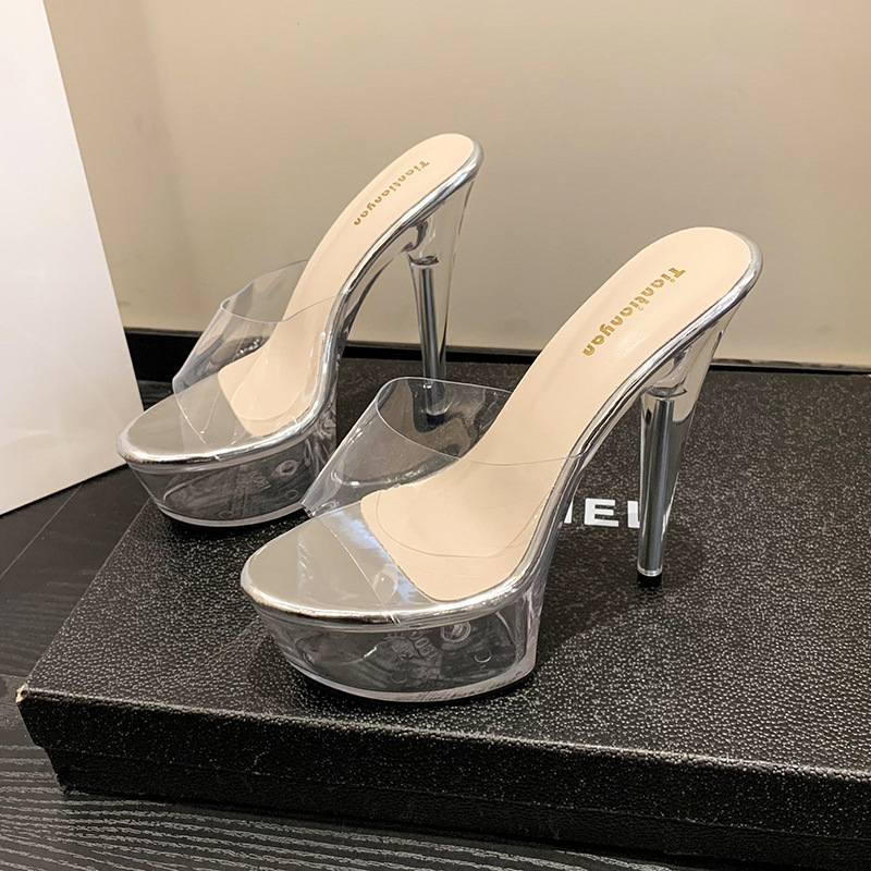 Sexy Peep toe Women Solid Pumps Luxury Slingbacks Thin High Heels Slip On Slipper Spring Summer Nightclub Wedding Party Shoes Designer Casual