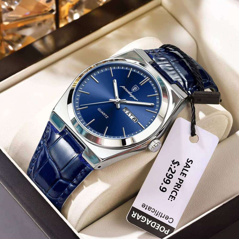 DHwatches POEDAGAR 930 Leather Watch Wholesale Sport Men's Luminous Waterproof Quartz Watches for Men