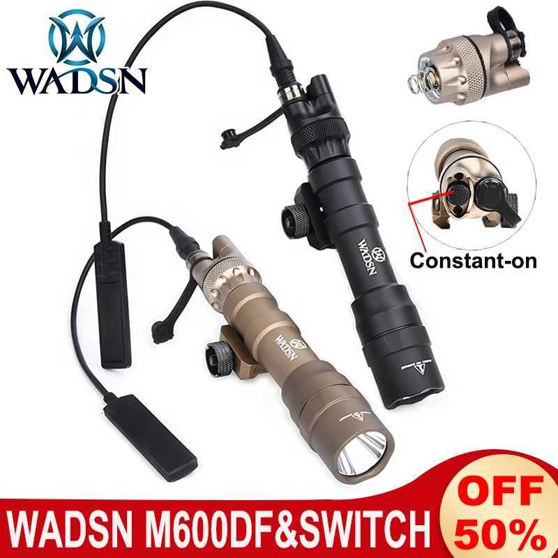 Vadsn M600DF Flashlight 1400 Lumens Powerful Hunting Scout Light Bright Camping Illumination Spotlight Metal Dual Function Switch W250722