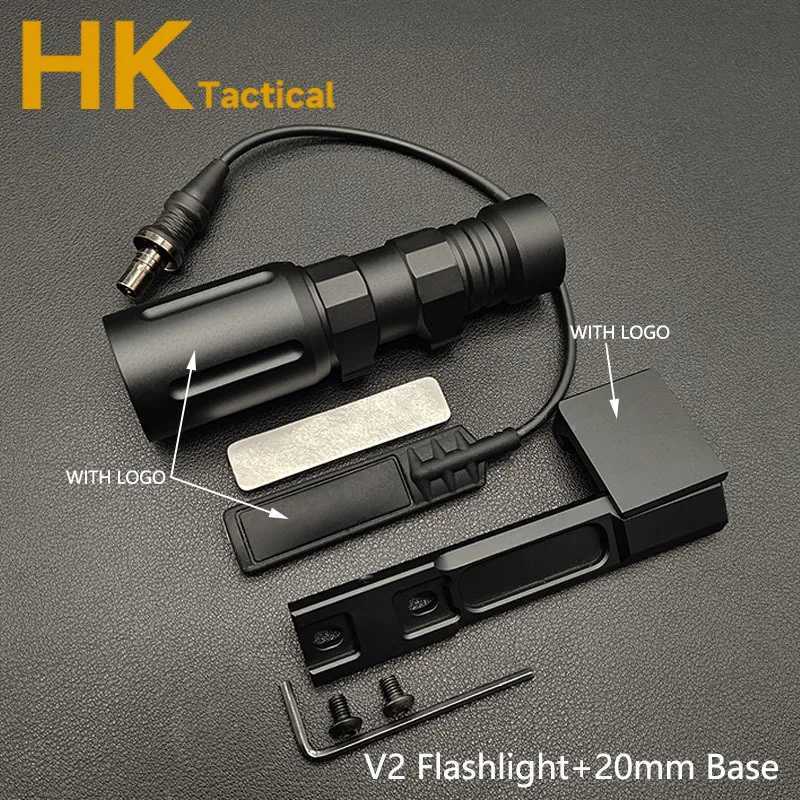 Sotac V2 LED Tactical Flashlight Airsoft Rifle Hunting High Power Weapon Lamp V2 1000 Lumens Metal M300 M600 Scout Light W250722