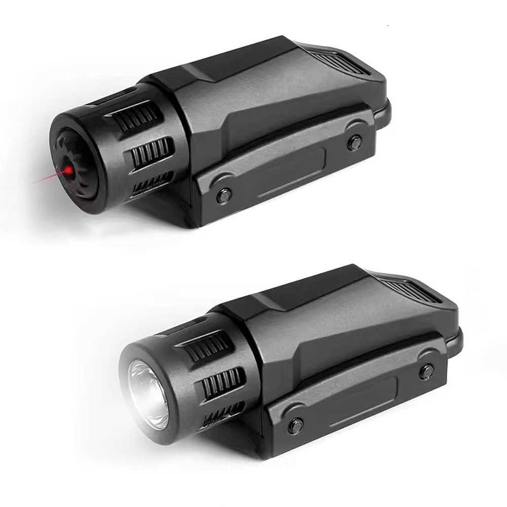 Tactical LED Laser Sight Combo Compact Armed Accessories Adjustable Light Hunting Military Live CS Toy Gun 20mm Rail Mount W250722