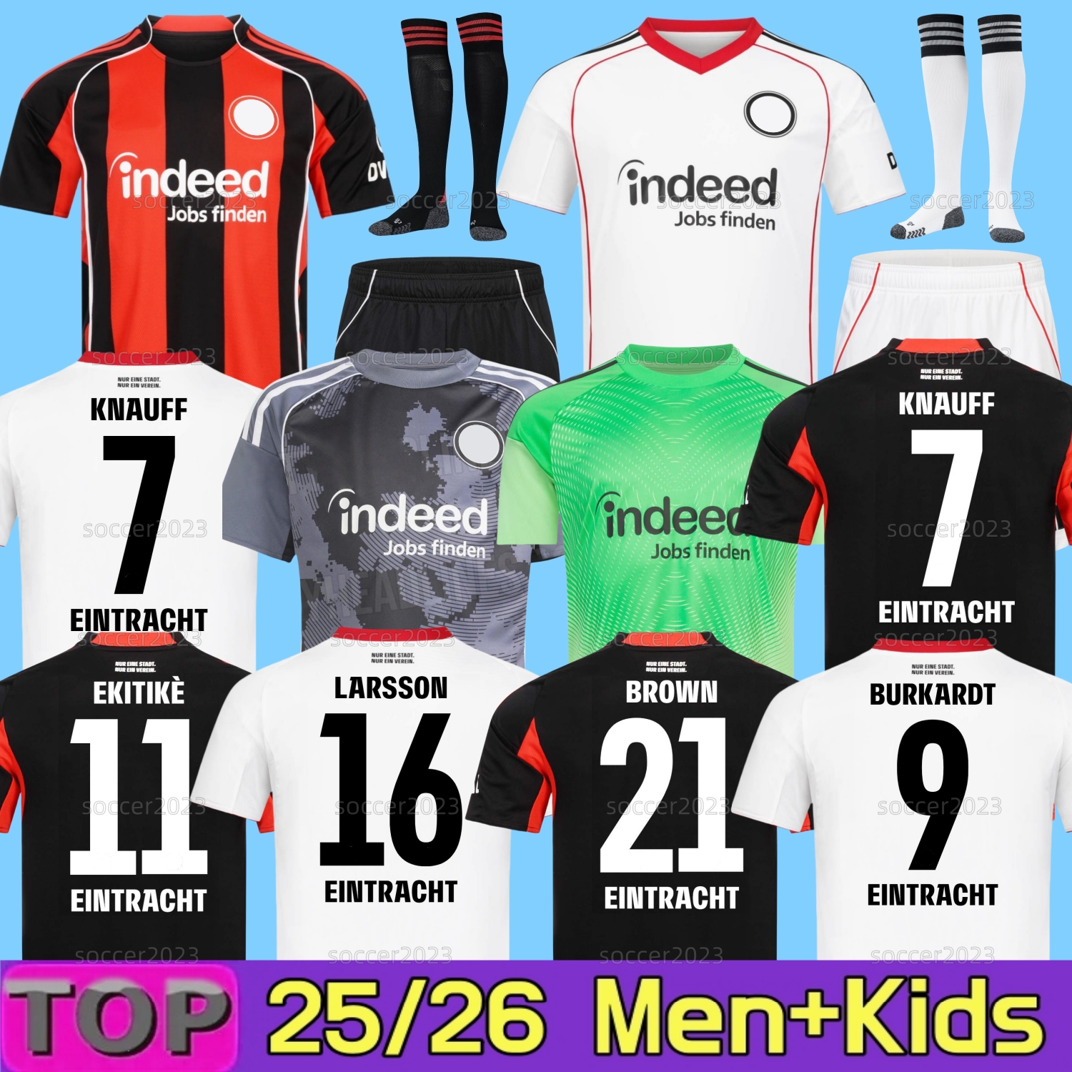 25 26 Eintracht Frankfurt Soccer Jerseys 2025 HOME AWAY THIRD EKITIKE MARMOUSH KNAUFF EBIMBE M.GOTZE SKHIRI KOSTIC KLAMMERS HINTEREGGER 2026 football shirt Men Kids