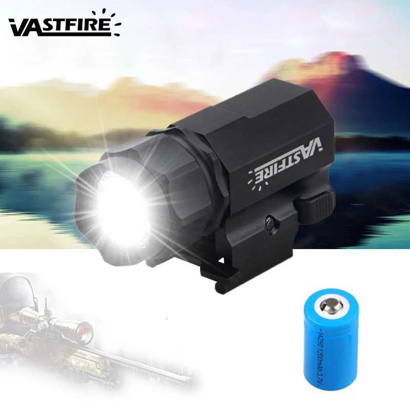 2000Lm Tactical LED Weapon Light Pistol Flashlight Rifle Airsoft Flashlight Fit Weaver/Picatinny Rails for Hand Gun Hunting W250722