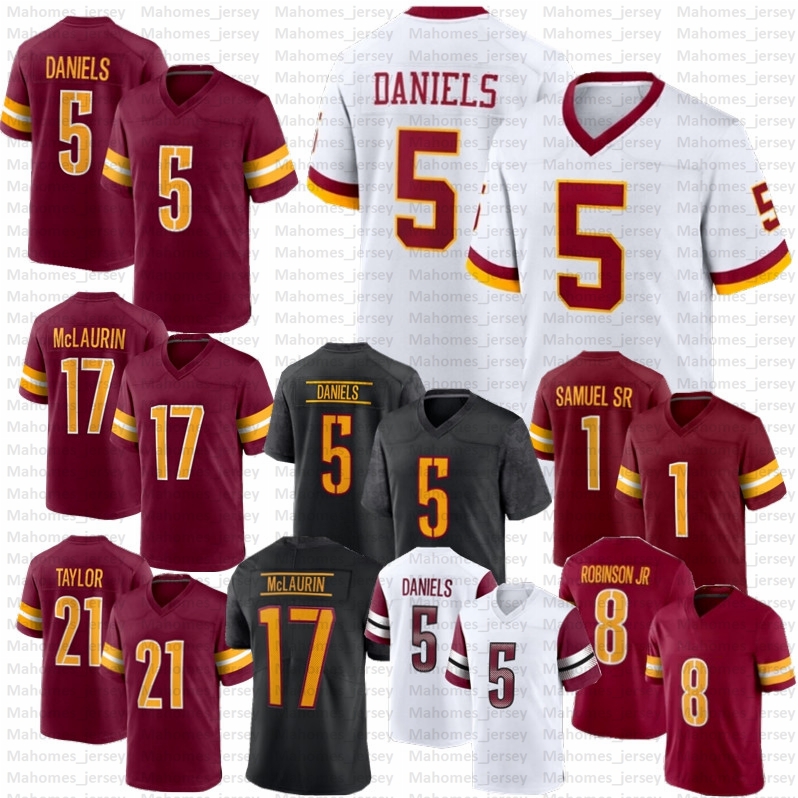 2025 New Jayden Daniels Football Jersey Terry McLaurin Deebo Samuel Sr Wagner Brian Robinson Jr Sean Taylor Jerseys
