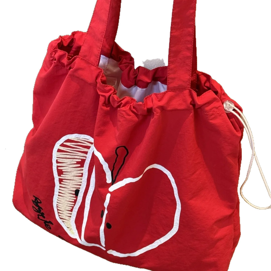 Summer New Women's Crossbody Bag Cute women's Apple Canvas Bag Lazy Style Printed Large Capacity Shoulder Bag Casual New Women's Should