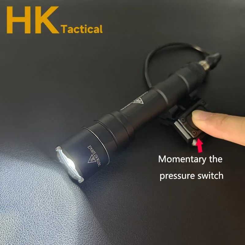 Tactical SF Surefire M600 M600B M300 M300B Airsoft Powerful Flashlight LED Modbutton Pressure Switch Scout Rifle Gun Weapon Light W250722
