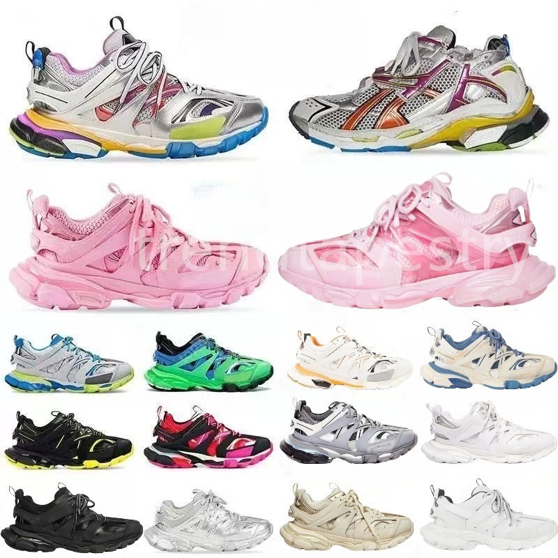 Track 3.0 Shoes Runner 7 7.5 Top Designer mens women dress casual shoes sneakers paris Transmit Trainers Nylon black Gomma loafers runners plate-forme