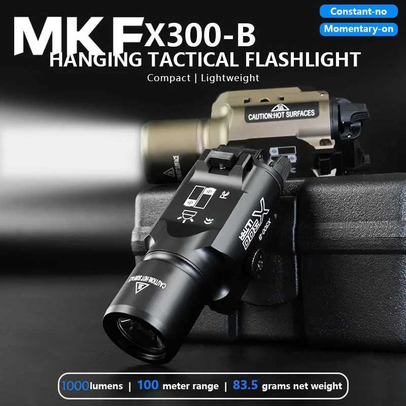 300 Flashlight Tactics 300-B LED Scout Light Constant/Momentary 1000LM Gun Light Gloc 17 Hanging Weapon Light 20MM Rail W250722