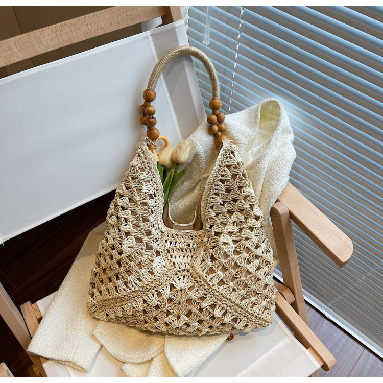 2025 New Arrival: Stylish Niche Woven Tote Bag for Women - Color-Block Design, Versatile Shoulder & Armpit Bag, Casual Everyday Handbag