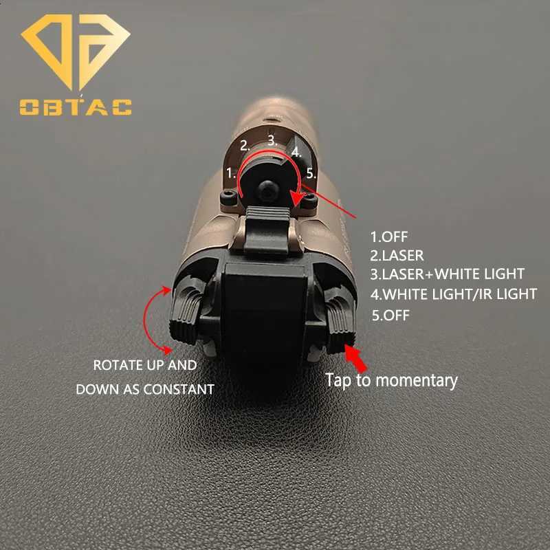 Tactical SF X400V-IR Lighting Flashlight LED White Light and IR Output X400 X400U with Red Laser X300U X300V Pistol Weapon Light W250722