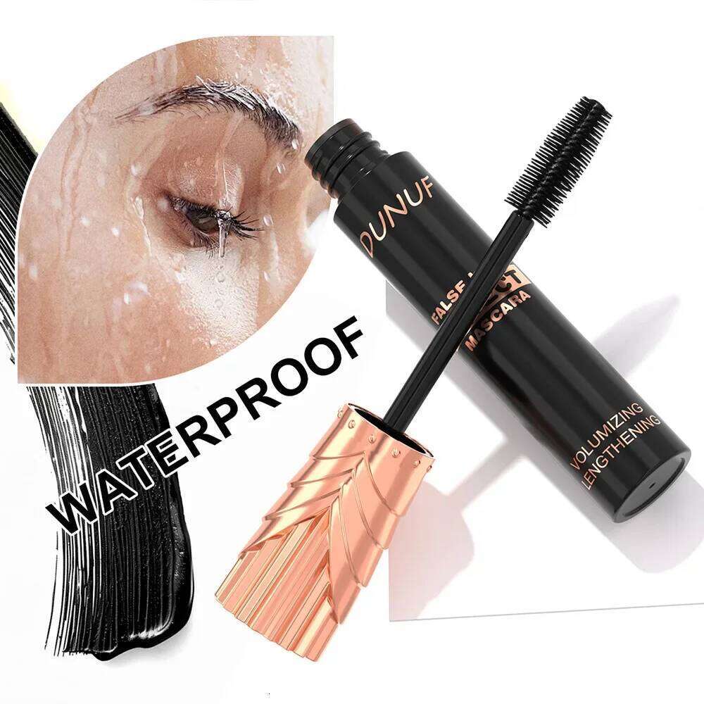 Natural Volumizing Lengthening Curling 24H Waterproof Long Lasting No Clumping Fast Dry Black Silk Fiber Mascara Cream X250722