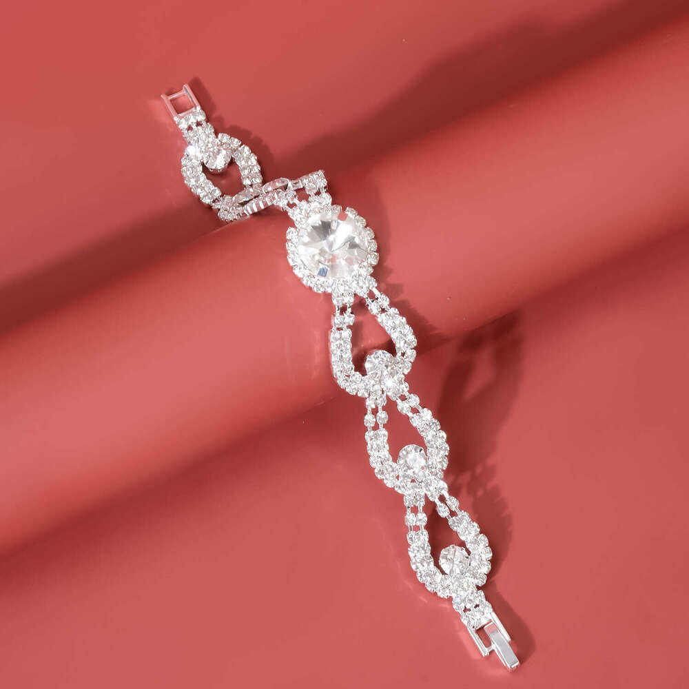 Trendy Jewelry Full Dia Glass Exaggerated Bracelet Evening Dress Versatile Accessory