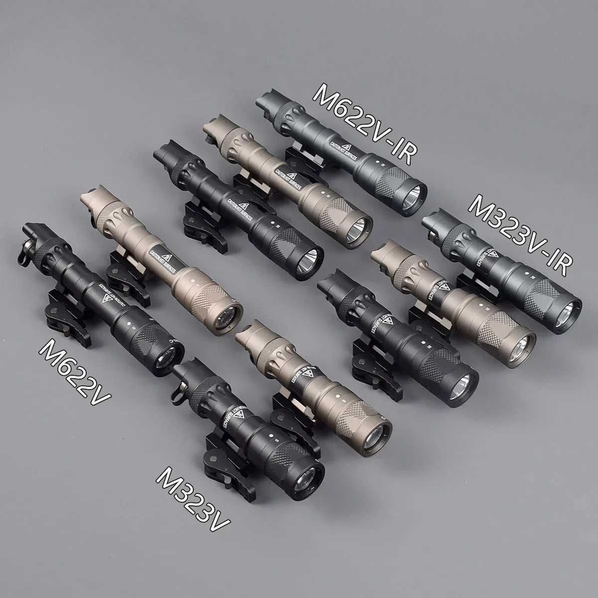 Tactical Surefire M300 M600 Upgrade M323V M622V M323V-IR M622V-IR Airsoft Weapon Light with Quick Release Base Fit 20MM Rail W250722