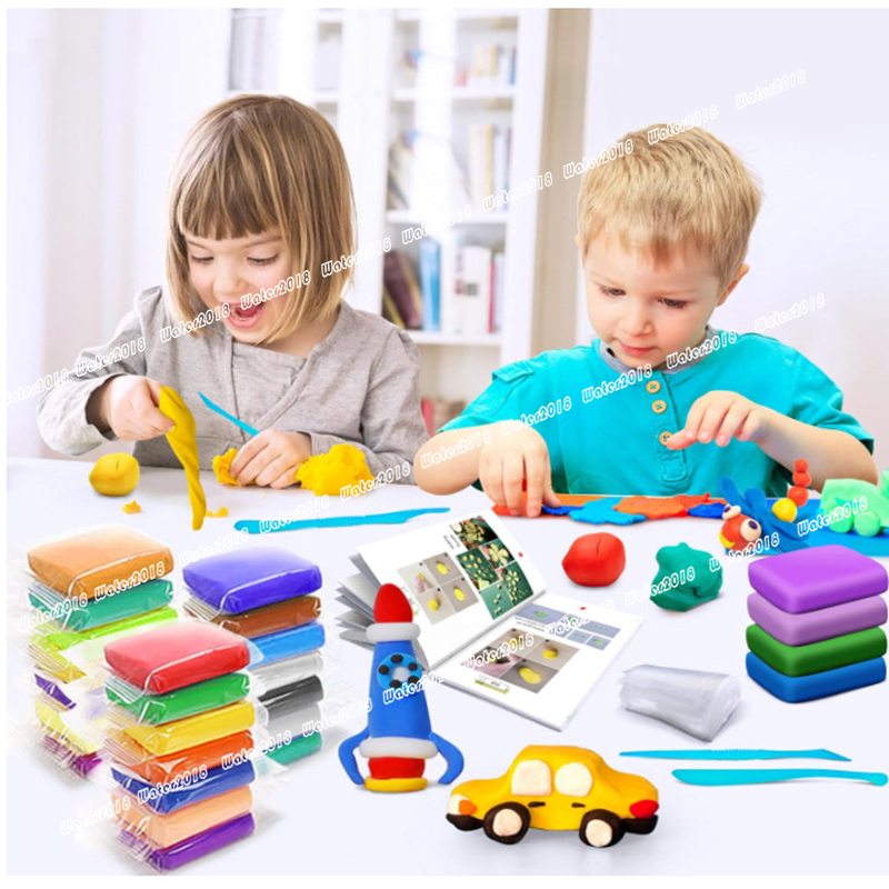 1OZ Magic Clay Air Dry Clay Modeling Clay for Kids with Tools Soft Ultra Light Toys Gifts For Age 24 Colors