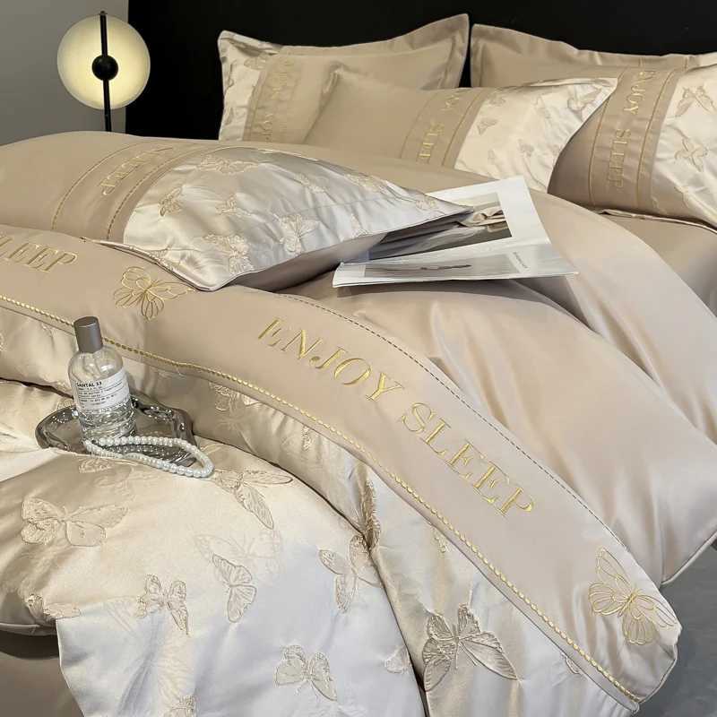 Silk Like Bedding Set White Duvet Cover Set Soft Lightweight Polyester Satin Comforter Cover Hotel Silky Bedding Sets Queen XJ250619