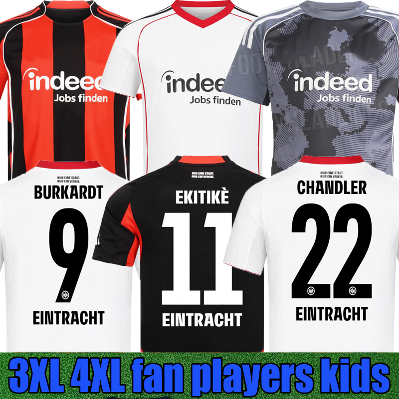 25 26 Eintracht Frankfurt HOME AWAY THIRD Soccer Jerseys 2025 2026 MARMOUSH KNAUFF DINA EBIMBE M.GOTZE SKHIRI KOCH CHAIBI Men Kids Kit football shirt