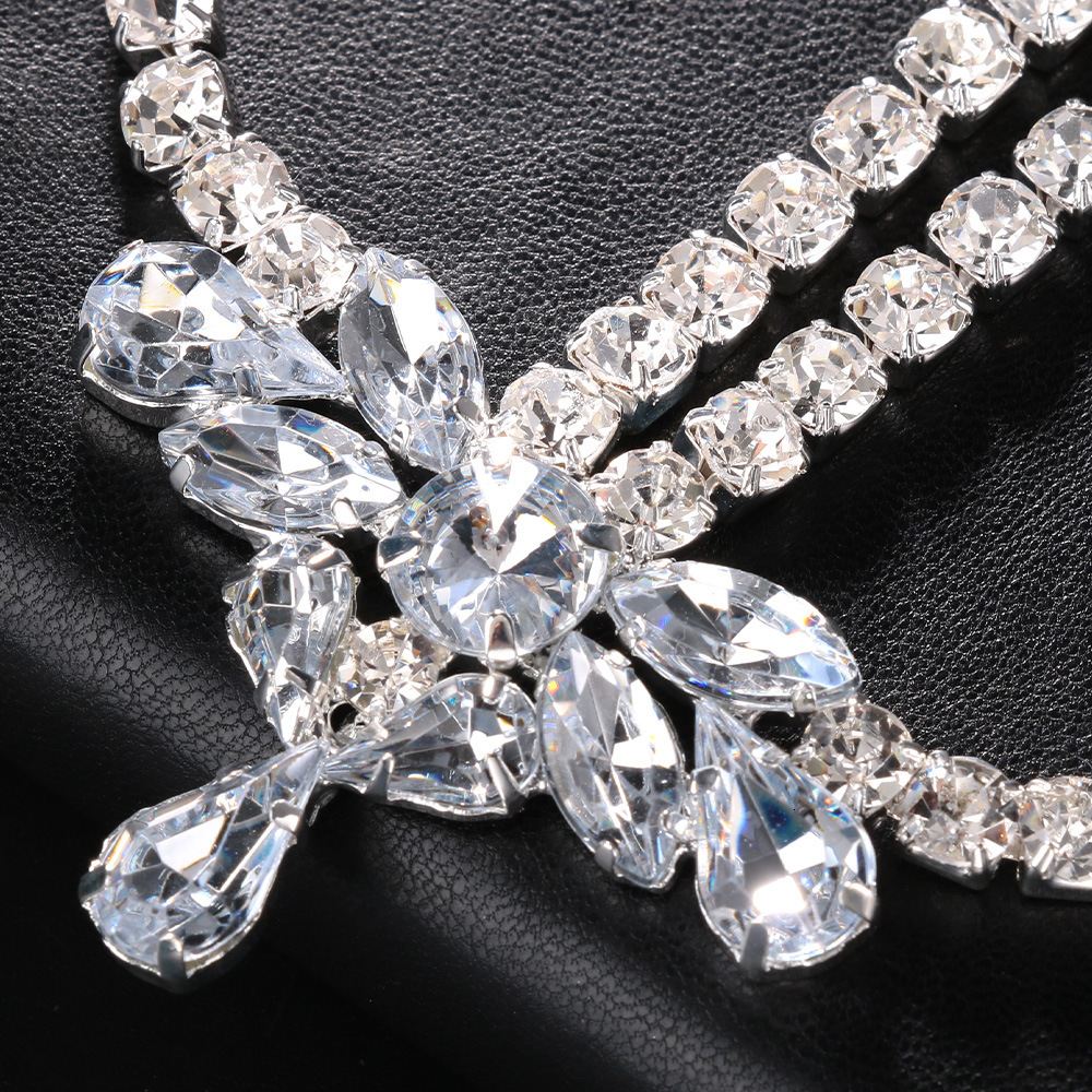Hip Hop VVS Moissanite Studded Teardrop Forehead Chain Hair Accessory Vintage Bohemian Hair Chain for Women