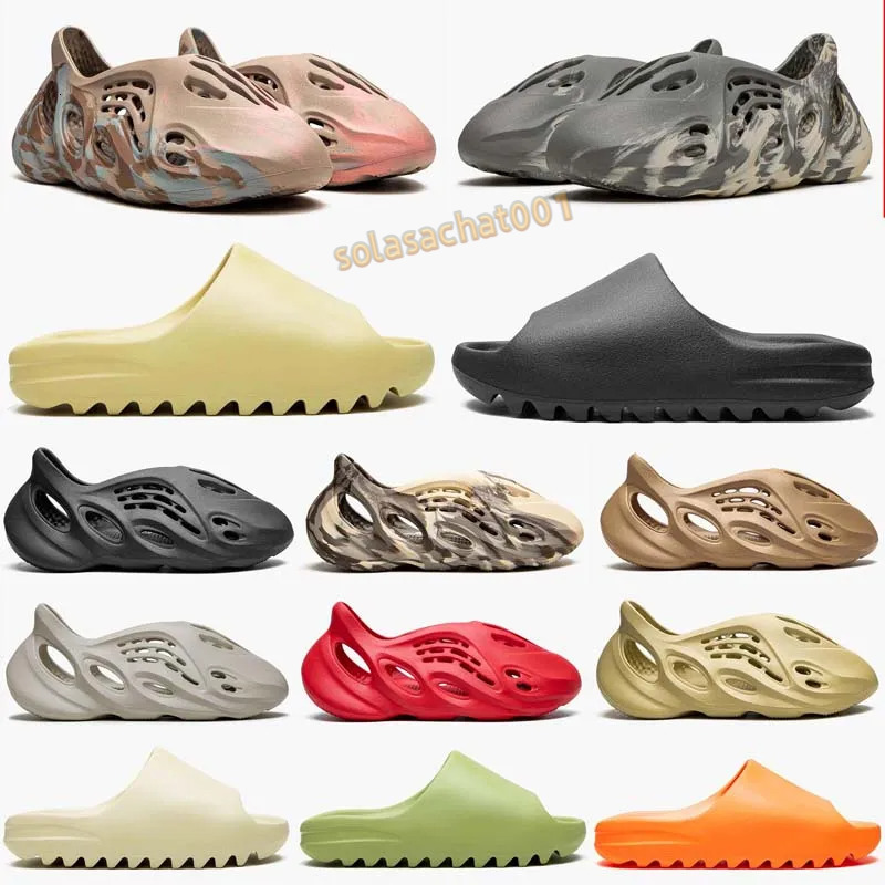 Designer Sandals foam runners Mens Woman Slippers Slides Slider Mineral Blue Onyx Pure Ochre Bone Resin Clog Desert Sandal Slipper Beach Shoe 35-48