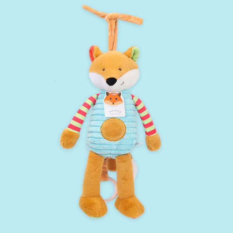 Adorable Plush Rabbit Baby Toy for Infants - Soft - Touch, Striped - Dressed Bunny with Decorative Bow