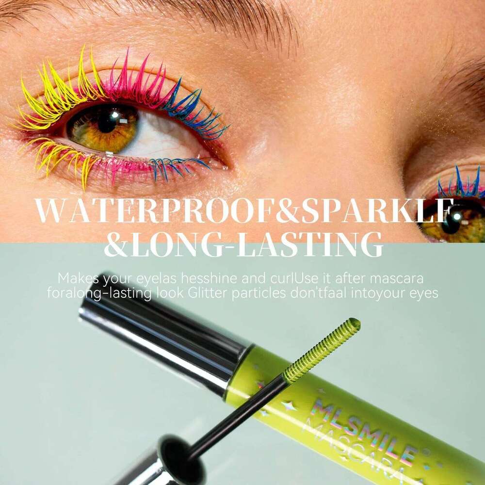 Colorful Pearl Light Glitter Fine Sparkle Waterproof Cos Spiral Mascara Brush Beauty Shiny Eyelashes Extension Cosmetic X250723
