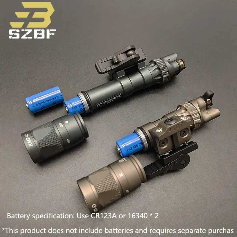 Tactical SF M622V M323V IR Flashlight LED White Light Hunting Weapons Scout Light with Quick Detachable Base Fit 20MM Rail W250722