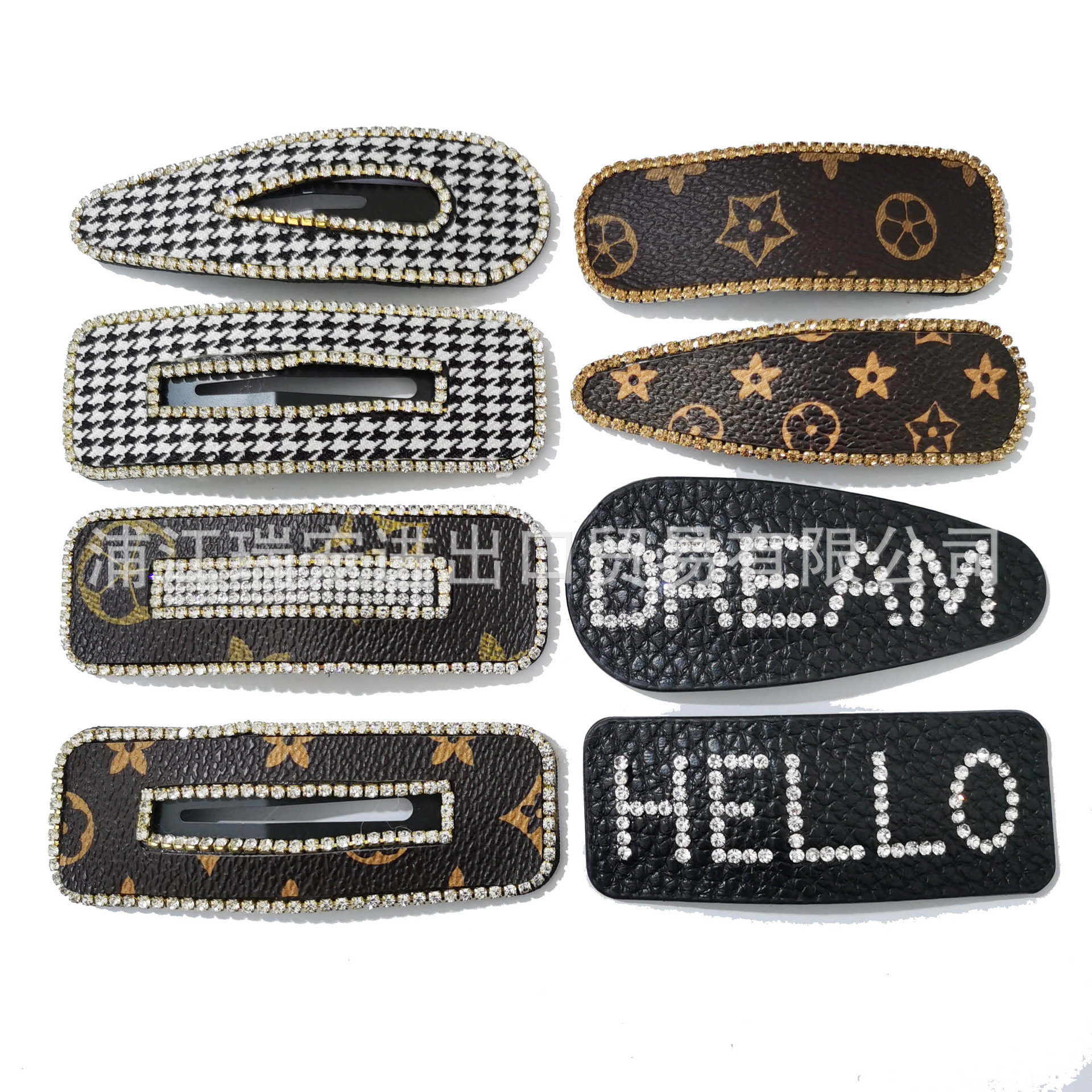 9 Colors Leather Waterdrop Letter Hair Clip Women Girl Cute Letters Barrettes for Gift Party Fashion Hair Accessories