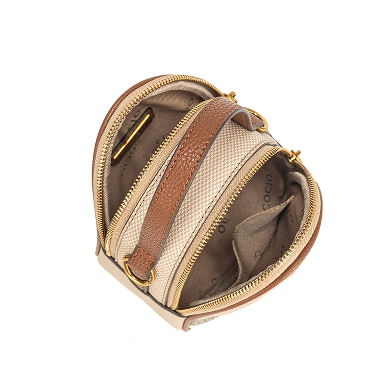 COCIO designer Shoulder Bags New plaid mini handbag canvas simple casual vintage crossbody bag