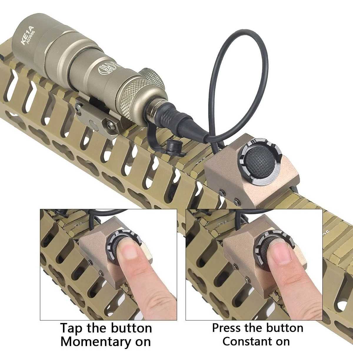 Surefire M300 M600 Flashlight With AXON Dual Function Remote Pressure Switch 20mm Rail Rifle Airsoft M600C Weapon Scout Light W250722