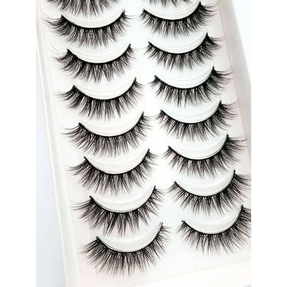 NEW 10 Pairs Natural False Fake Long Makeup 3d Lashes Extension Eyelash Mink Eyelashes for Beauty 54 X250723
