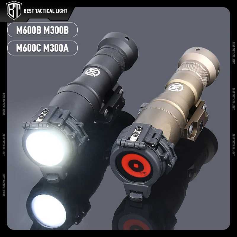 Vadsn SF Surefire M300A Tactical Flashlight White Light With Diffuser Ir Light Lamp Cover Hunting Weapon Airsoft Scout Light W250722