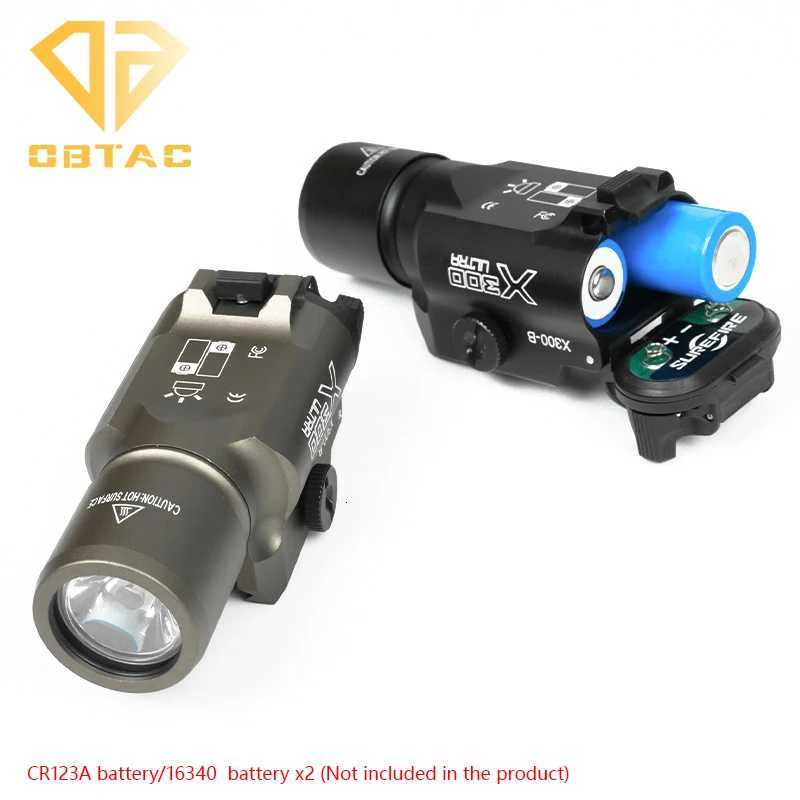 300 Tactical X300-B X300B Scout Light Airsoft Weapon Hang Light Strobe 1000LM LED Hunting Metal X300 Flashlight Fits 20mm Rail W250722