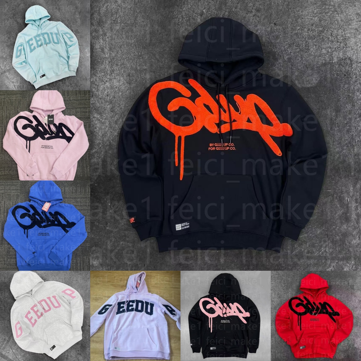 designer GEEDUP casual hoodie cotton jacket Mens Tracksuits Top Tracksuit Towel embroideries Hoodie Womens Hoodies fashion