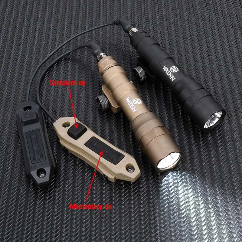 WADSN M600DF Flashlight Powerful 1400 Lumens Tactical Augmented Dual Function Pressure Switch Airsoft M600 Hunting Scout Light W250722