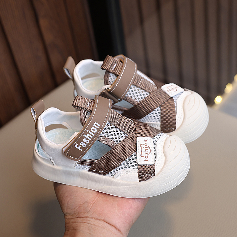 Kids Summer Fashion Breathable Sports Kid's All-match Casual Mesh Walkfashion Toddler Soft Soled Beach Sandals Infant Baby Shoes Sandal Size 16 -