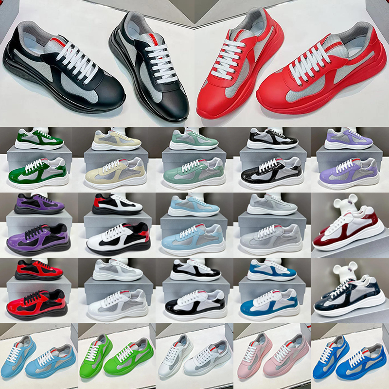 Free Shipping cups Dress shoes Women Mens Trainers America bright leather black yellow white grey brown beige cup men womens designer sneakers outdoor sport Trainer